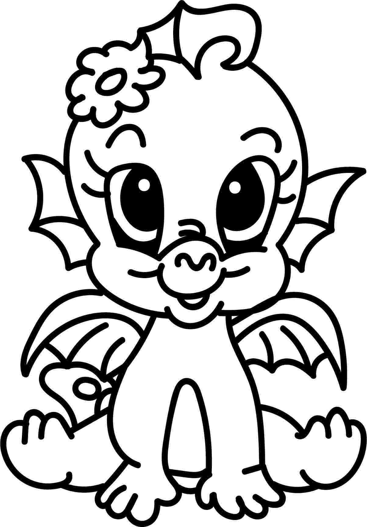 cute baby dragon coloring pages girly