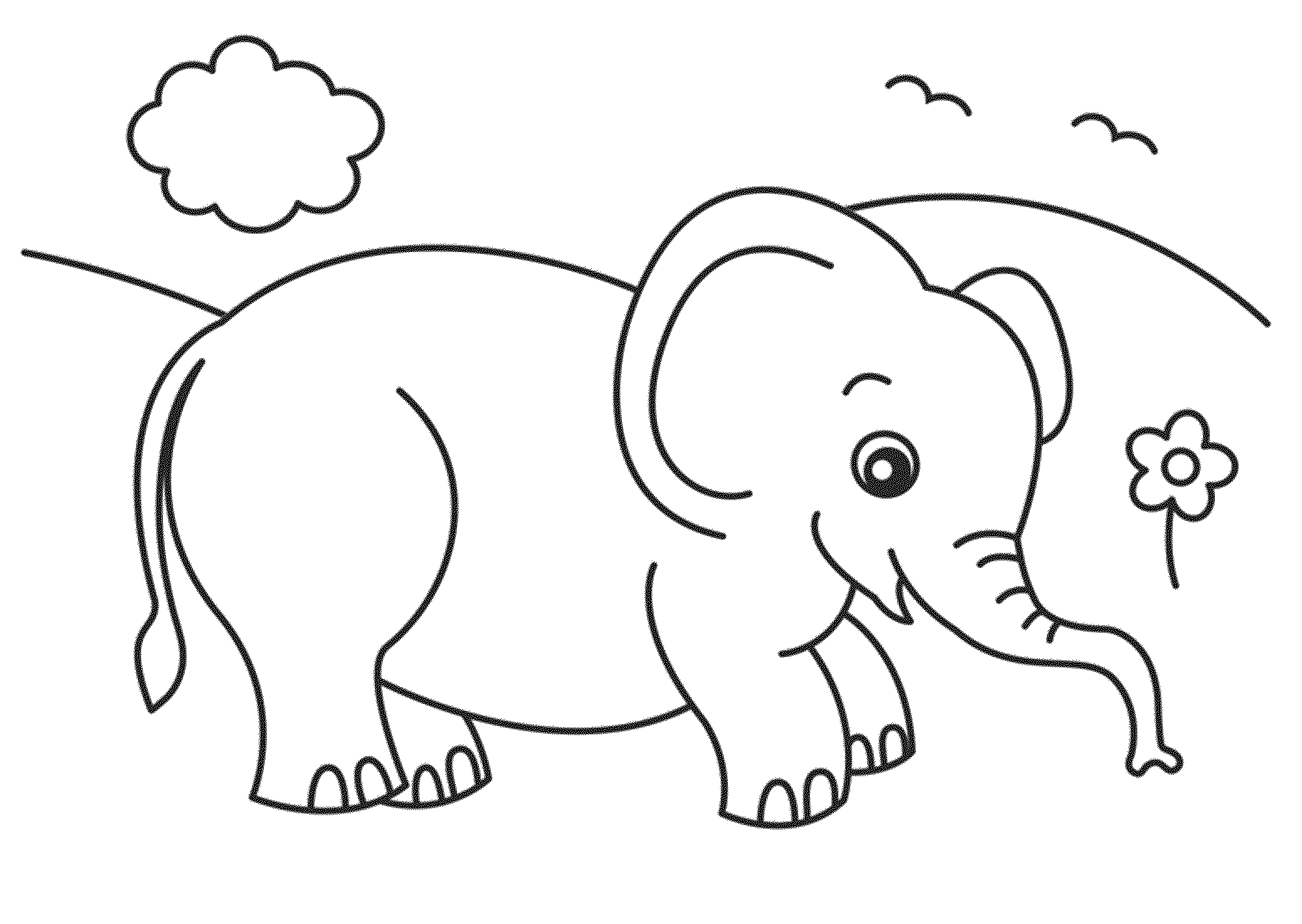 elephant coloring pages for toddlers