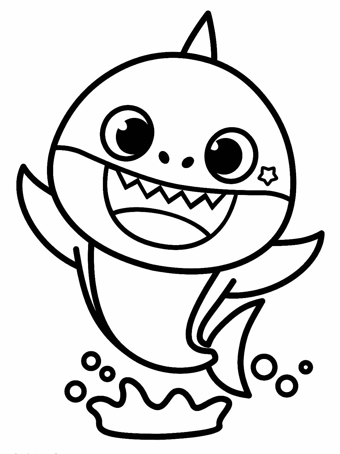 baby shark pinkfong coloring pages
