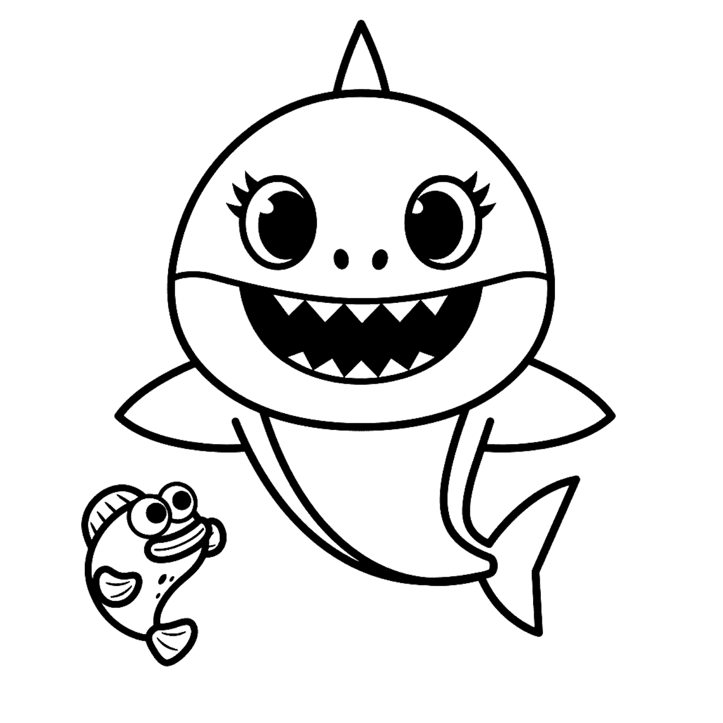 baby shark printable coloring pages