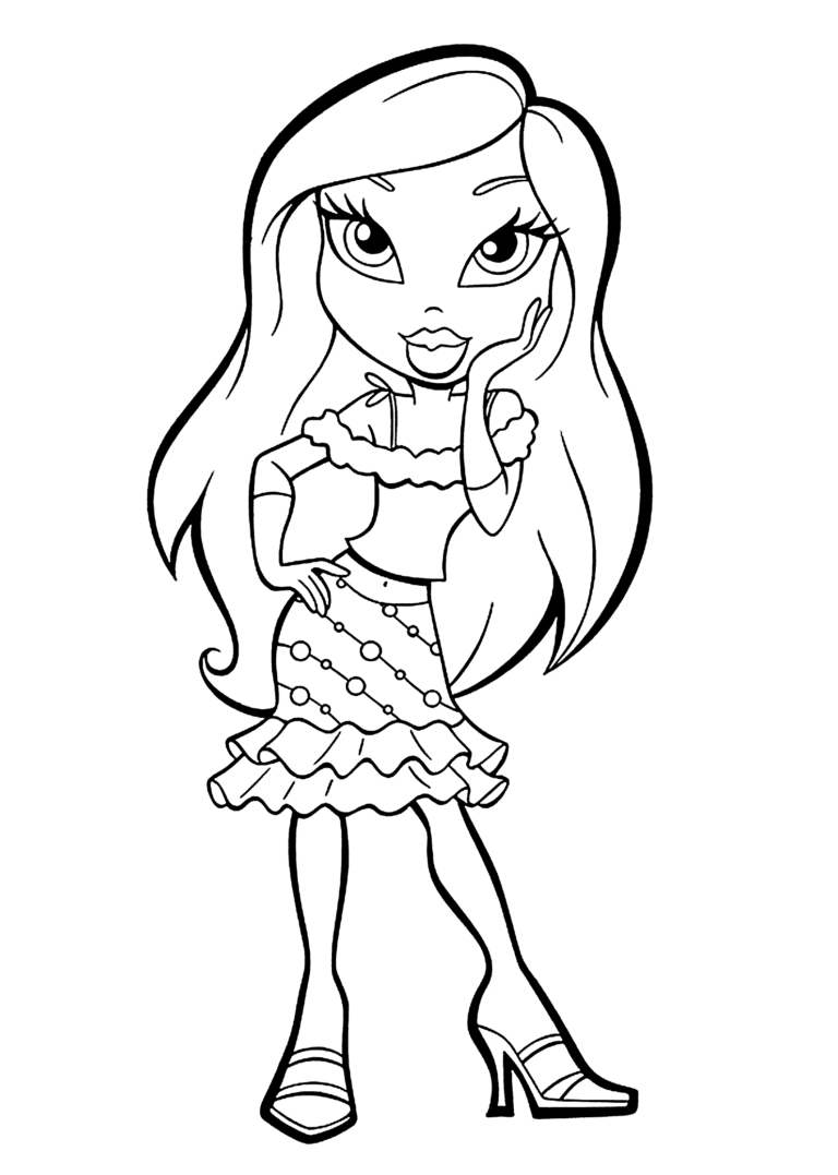 Cute Bratz Coloring Pages Pdf To Print - Coloringfolder.com