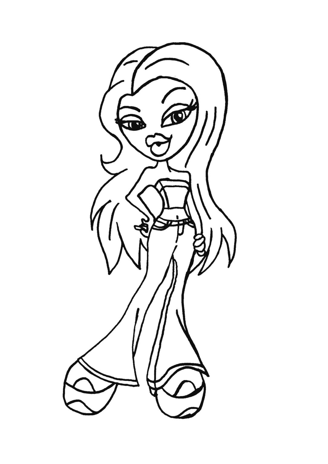 Cute Bratz Coloring Pages Pdf To Print - Coloringfolder.com