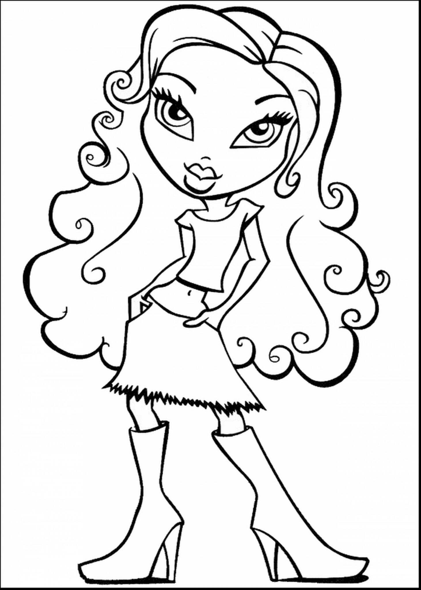 Cute Bratz Coloring Pages Pdf To Print - Coloringfolder.com