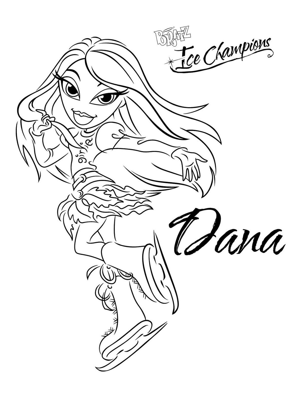 bratz printable coloring pages