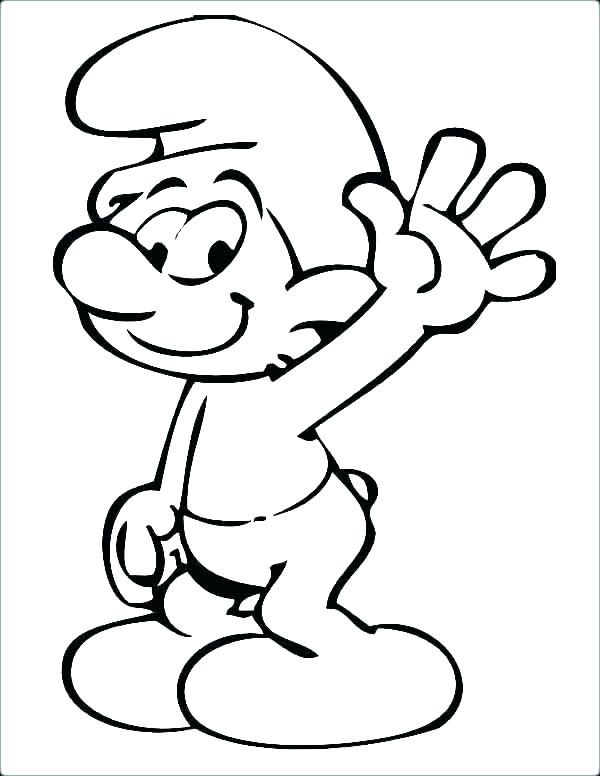 cute coloring pages of smurf