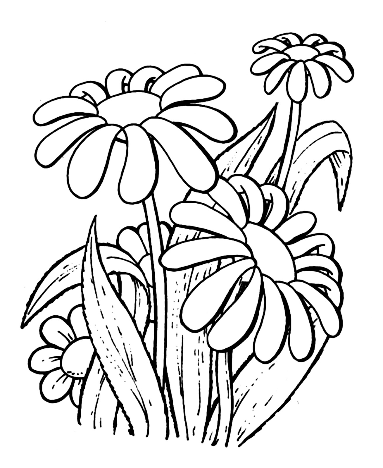 daisy coloring pages to print