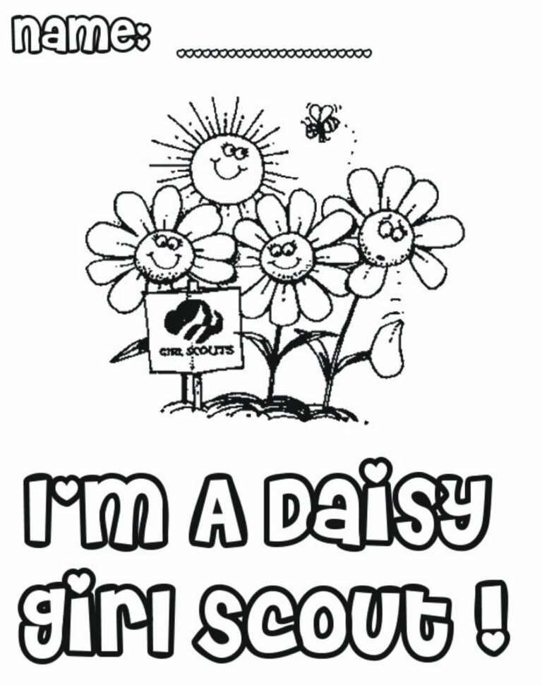 Cute Daisy Coloring Pages Pdf To Print 