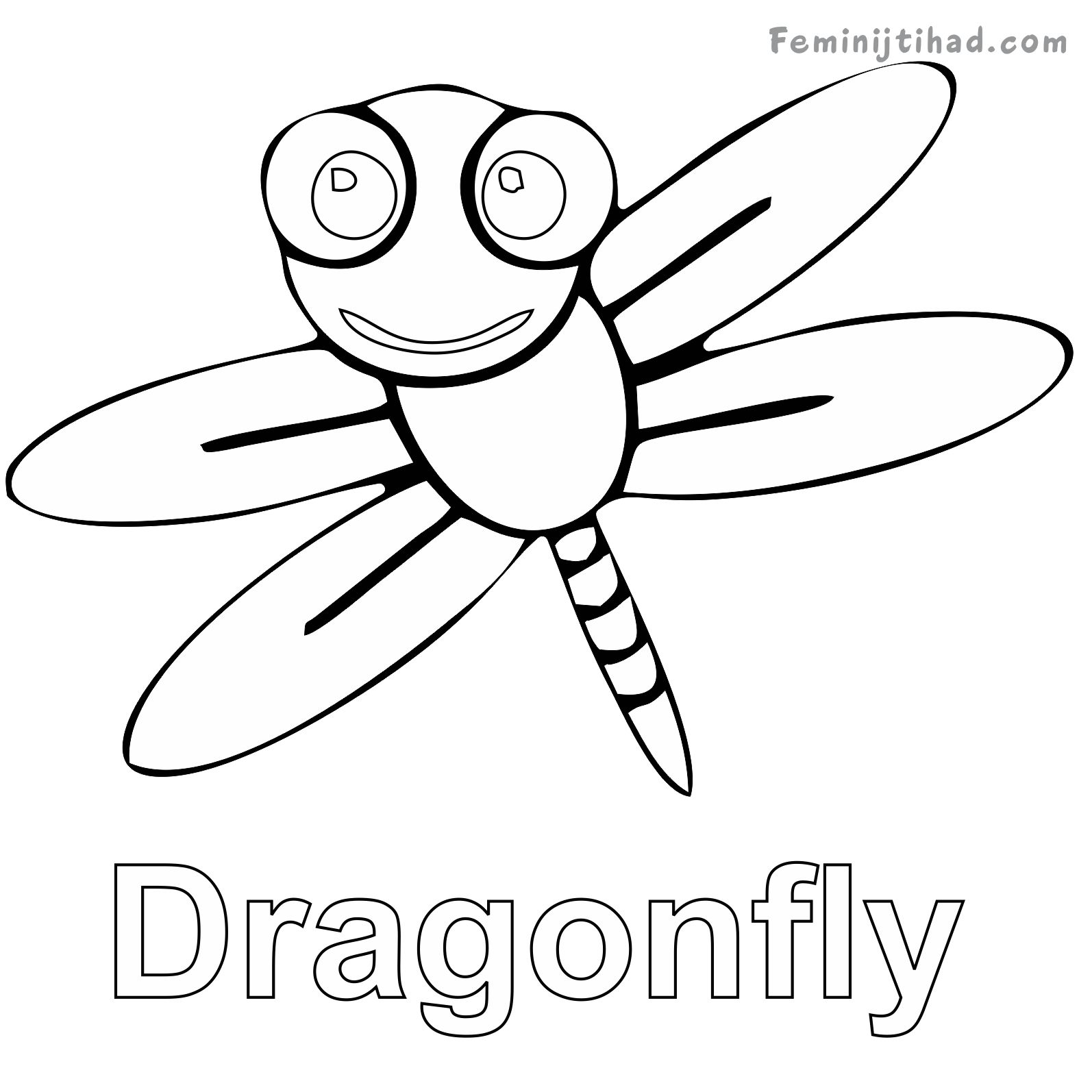 free dragonfly coloring pages