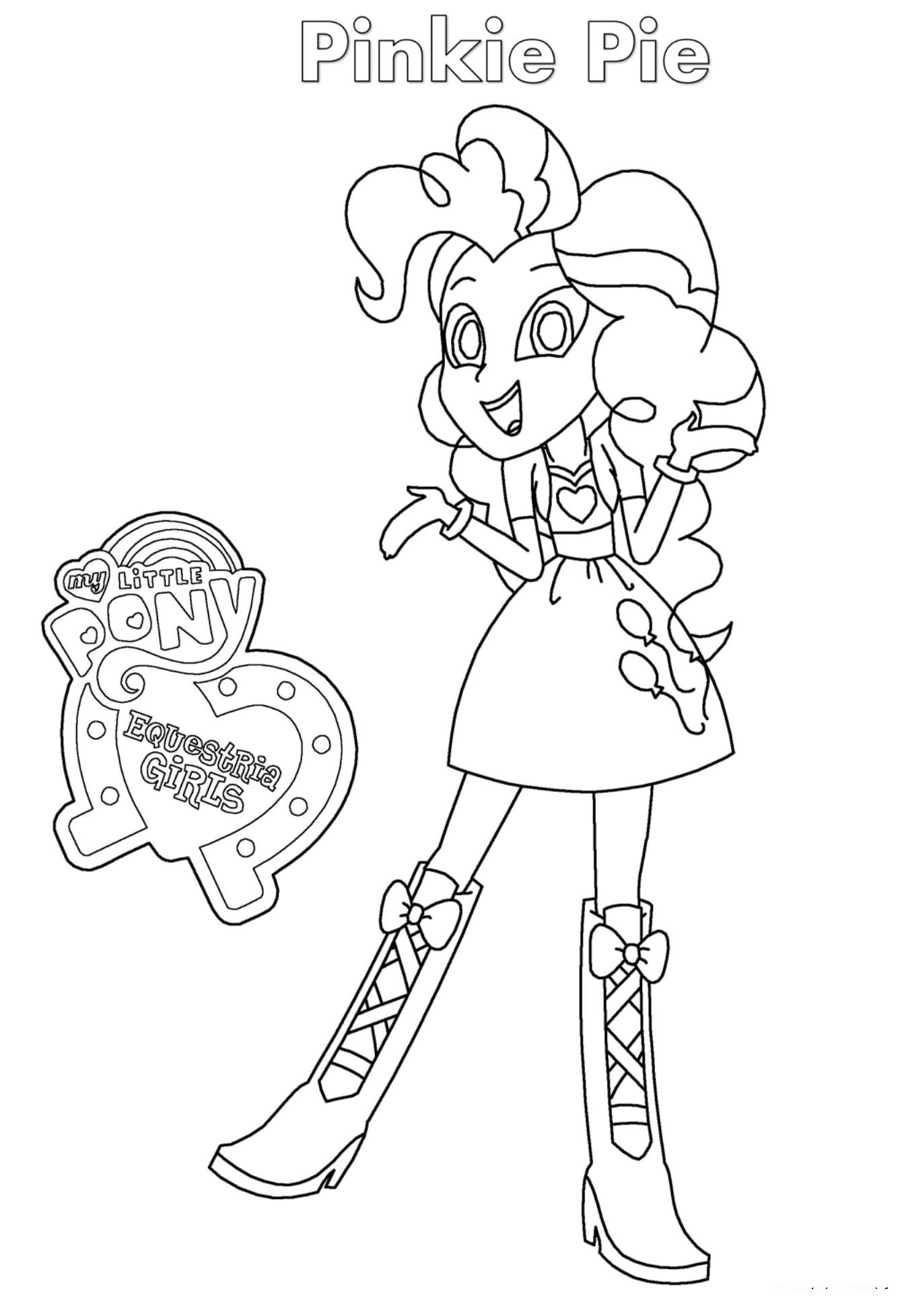 equestria girls pinkie pie coloring pages