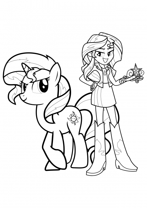 my little pony equestria girls coloring pages sunset shimmer