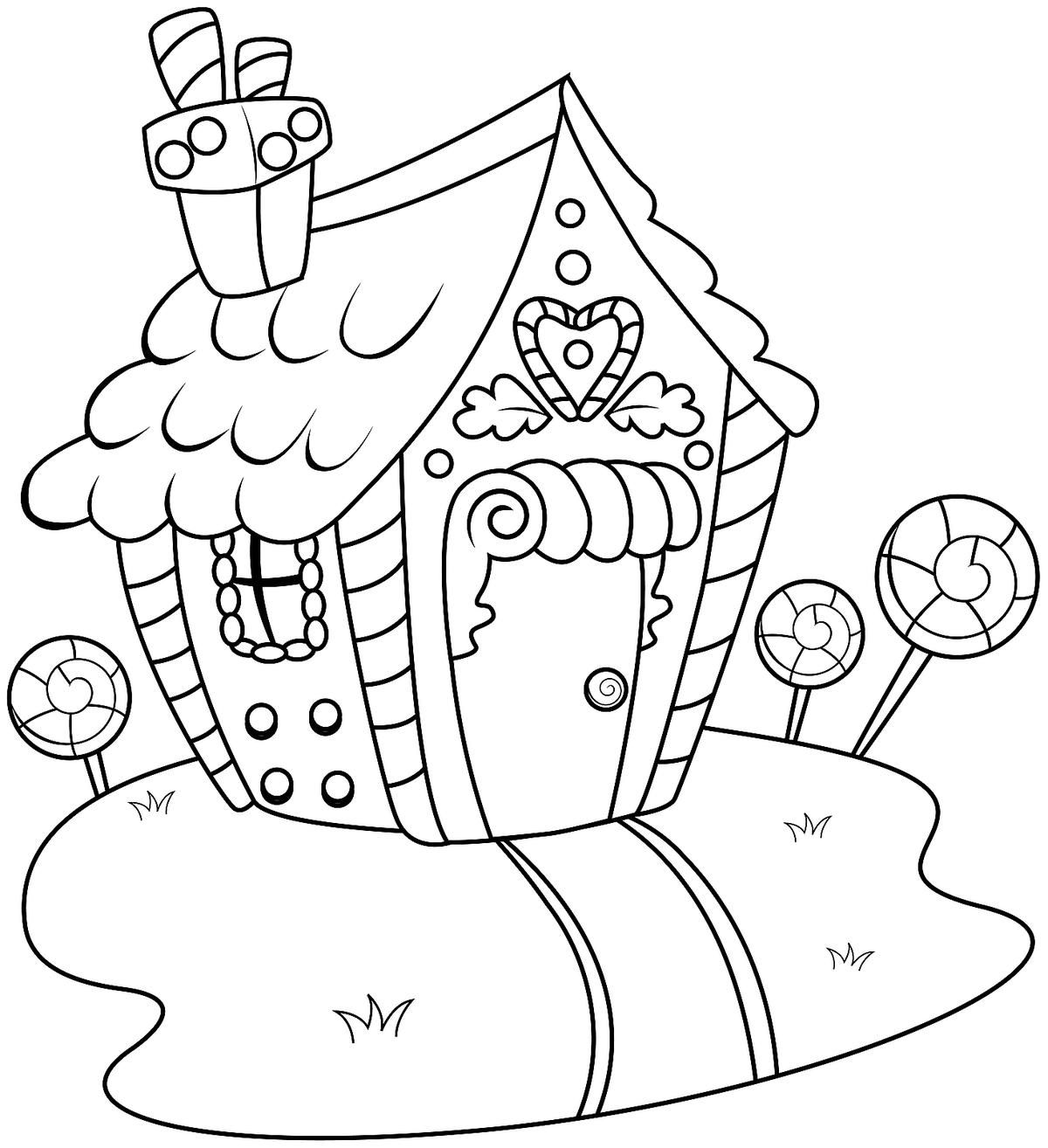 christmas coloring pages gingerbread house