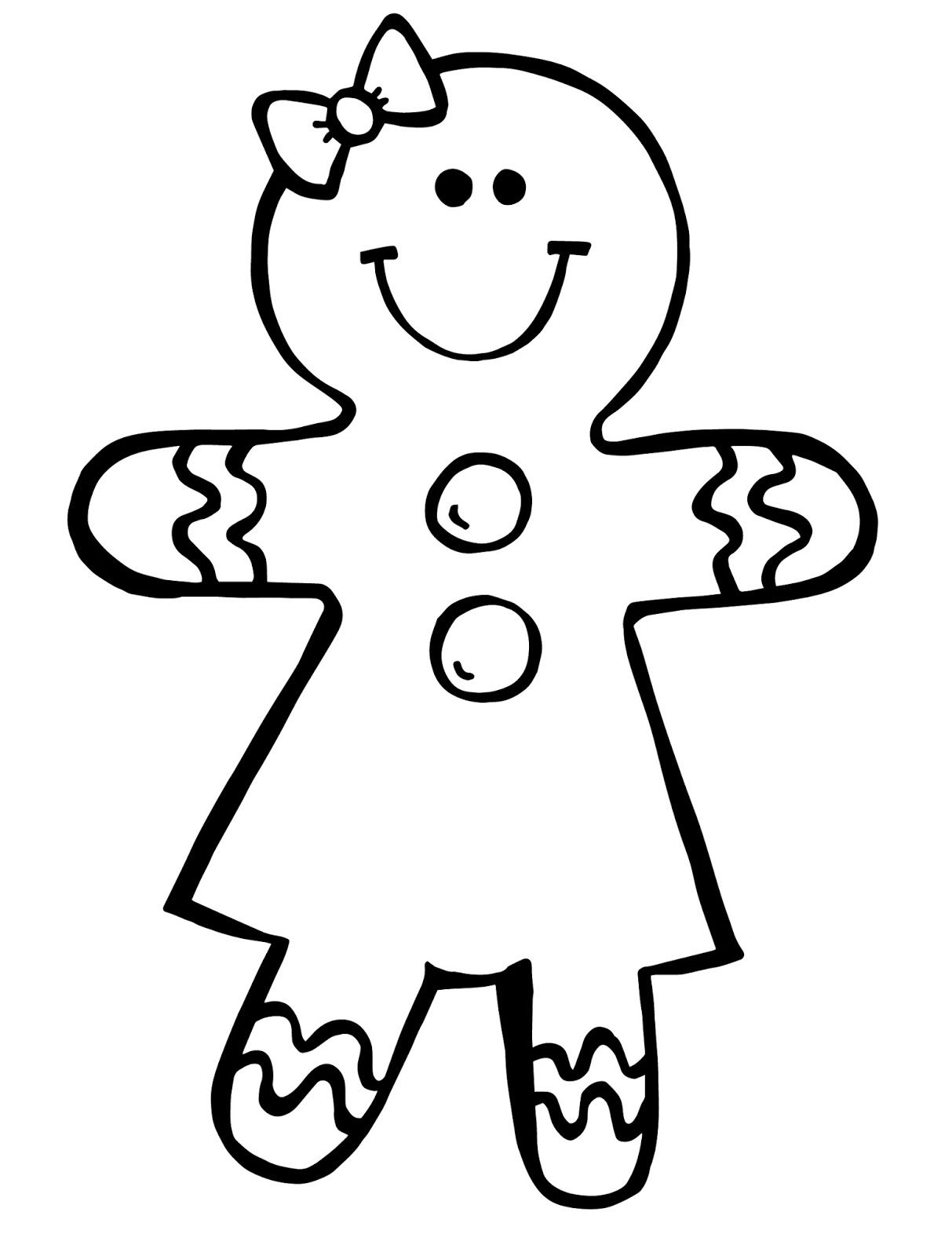gingerbread girl coloring pages