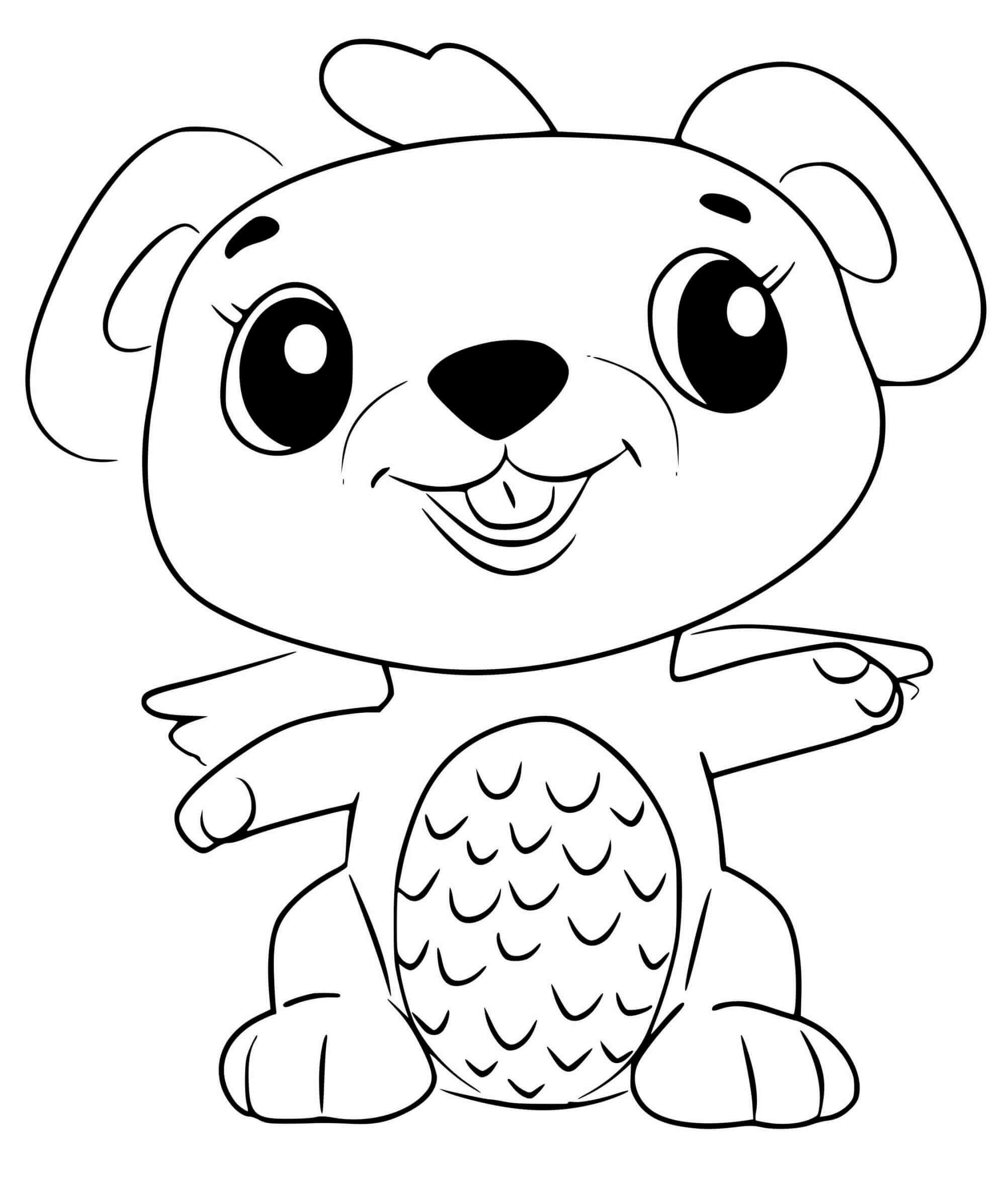 hatchimal coloring pages easy pdf