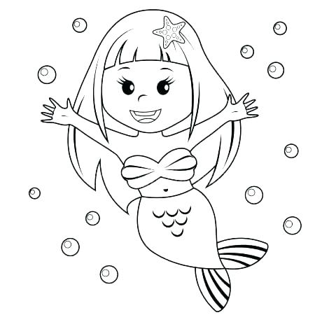 cute mermaid coloring pages