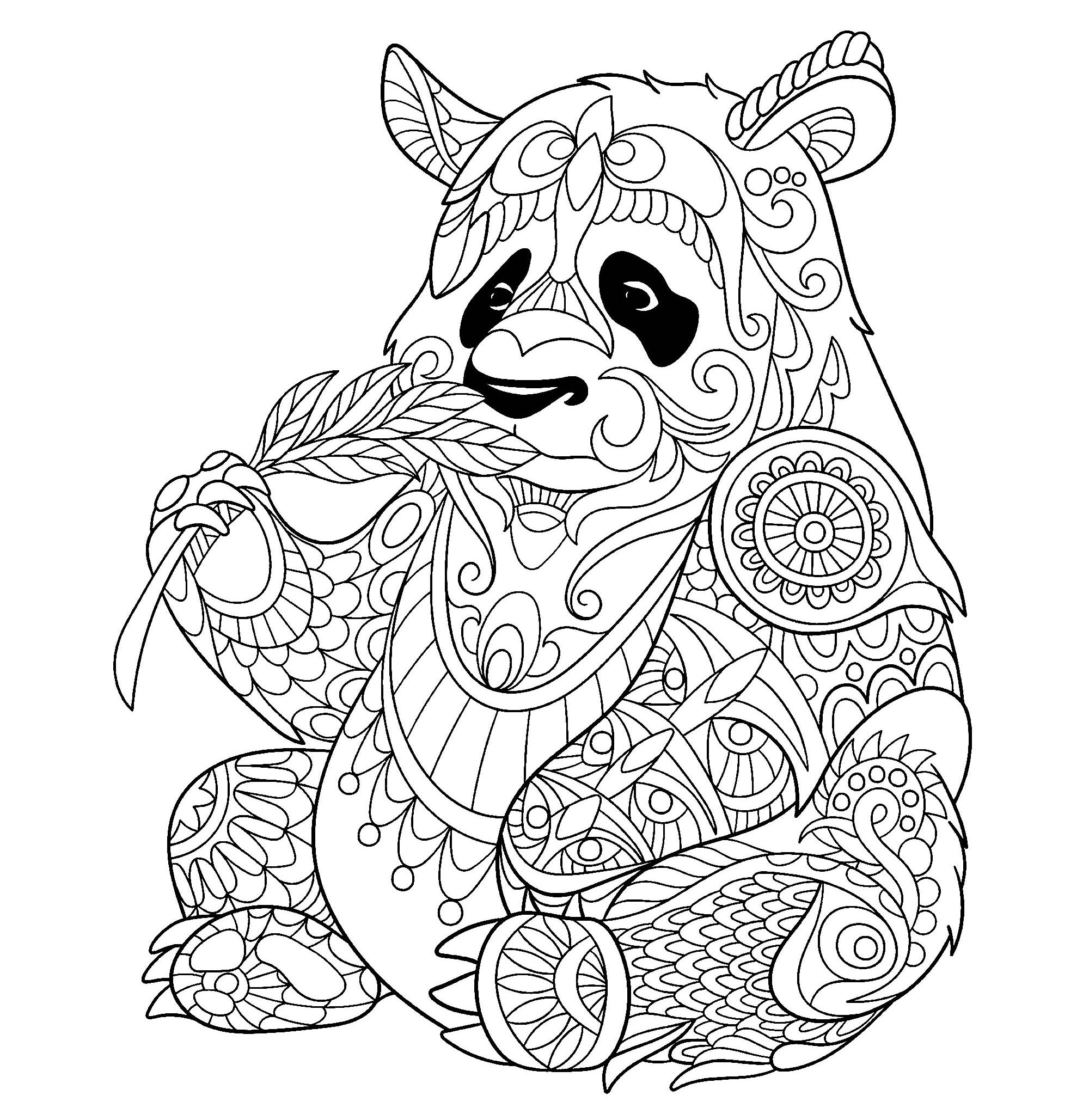 cute panda coloring pages