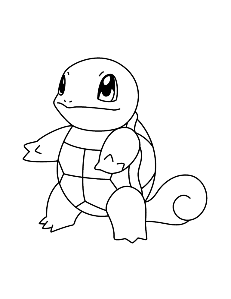 Cute Squirtle Coloring Pages Pdf To Print - Coloringfolder.com