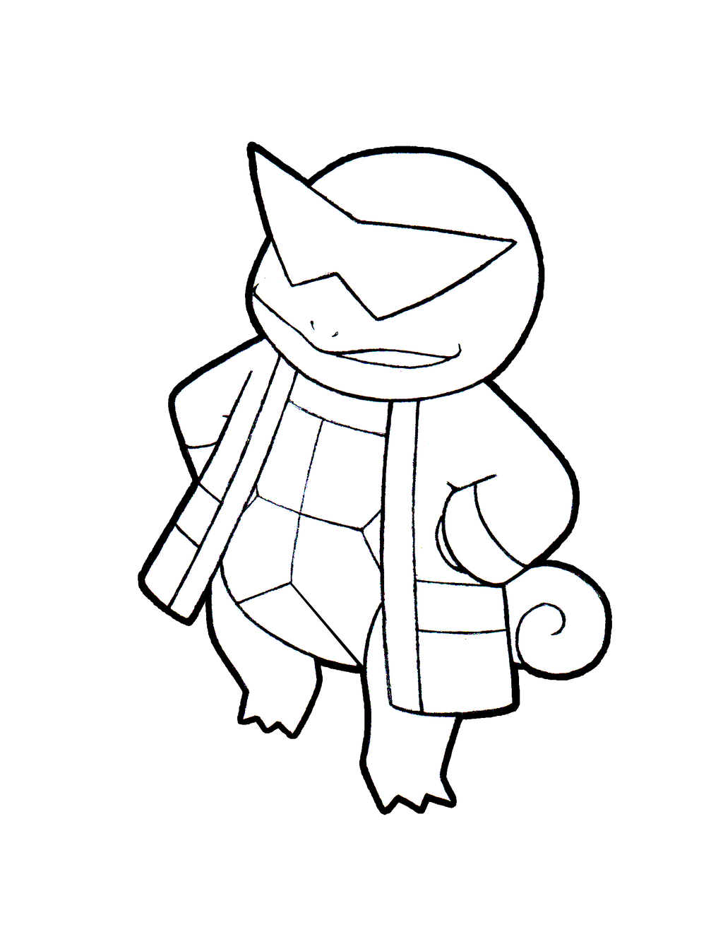 squirtle wearing barbisol coloring pages