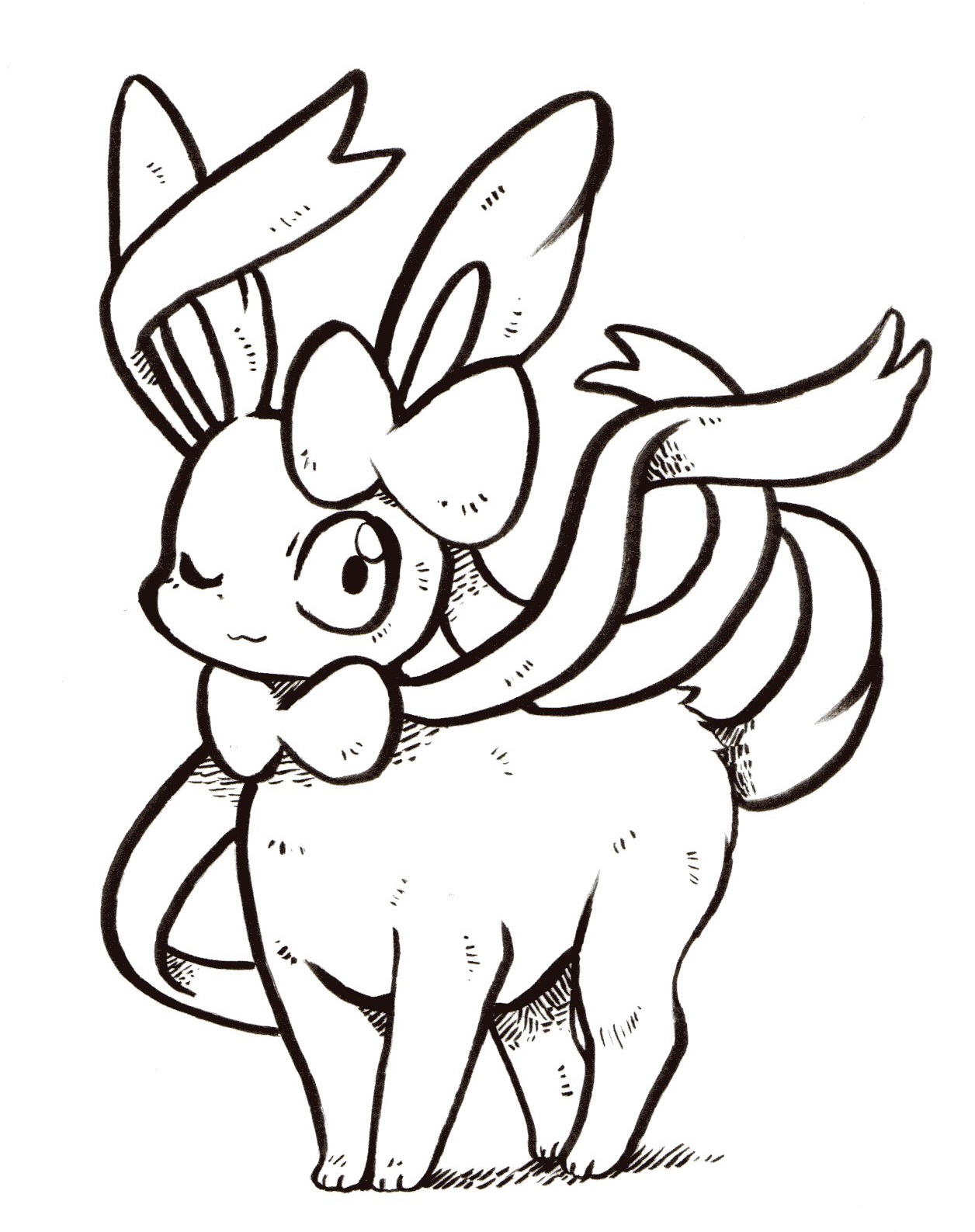 cute sylveon coloring pages