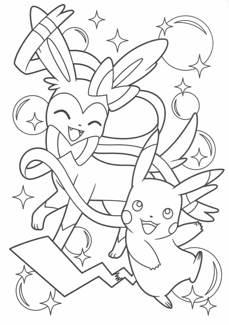 Cute Sylveon Coloring Pages Pdf Free - Coloringfolder.com