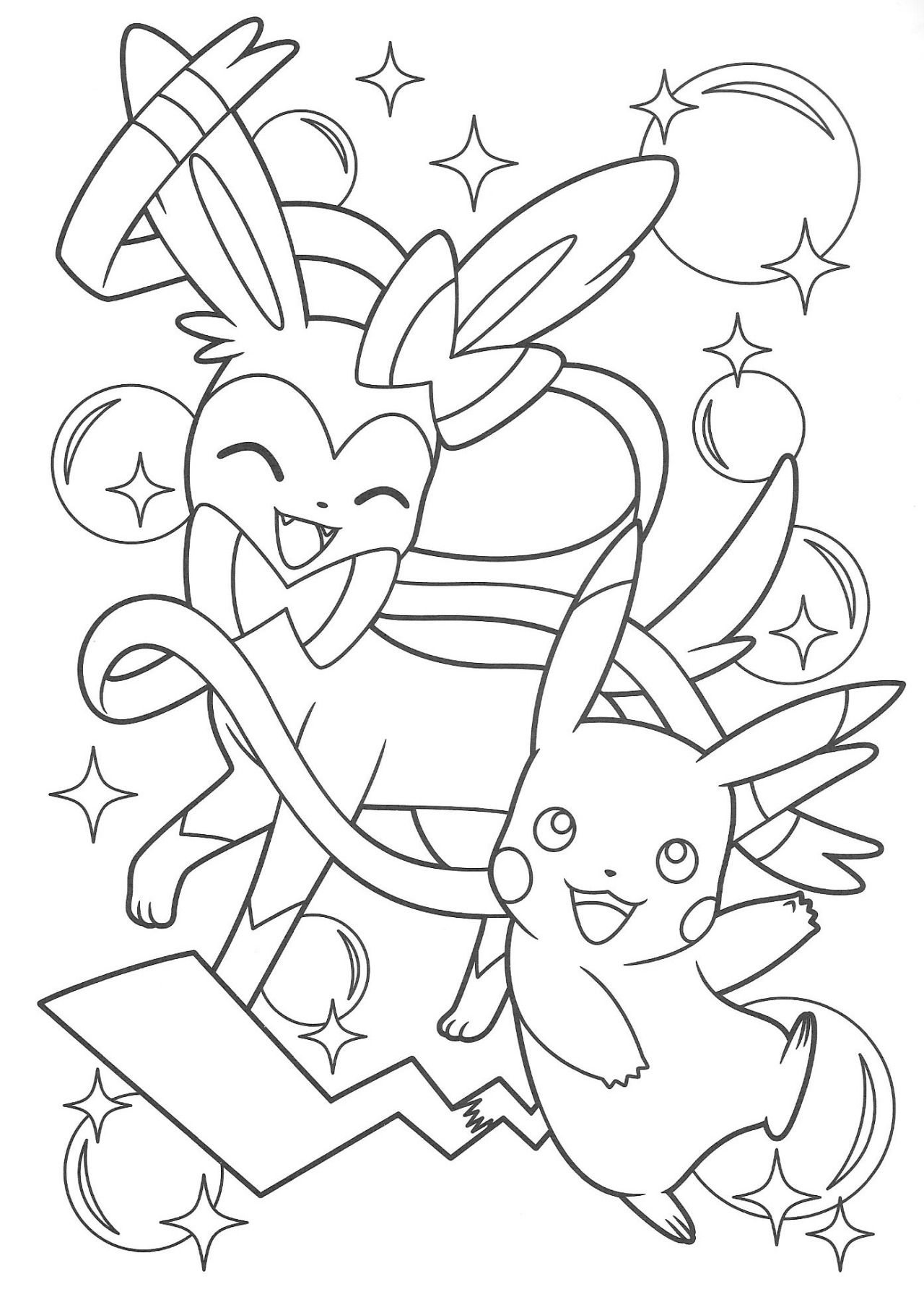 sylveon cute pokemon coloring pages