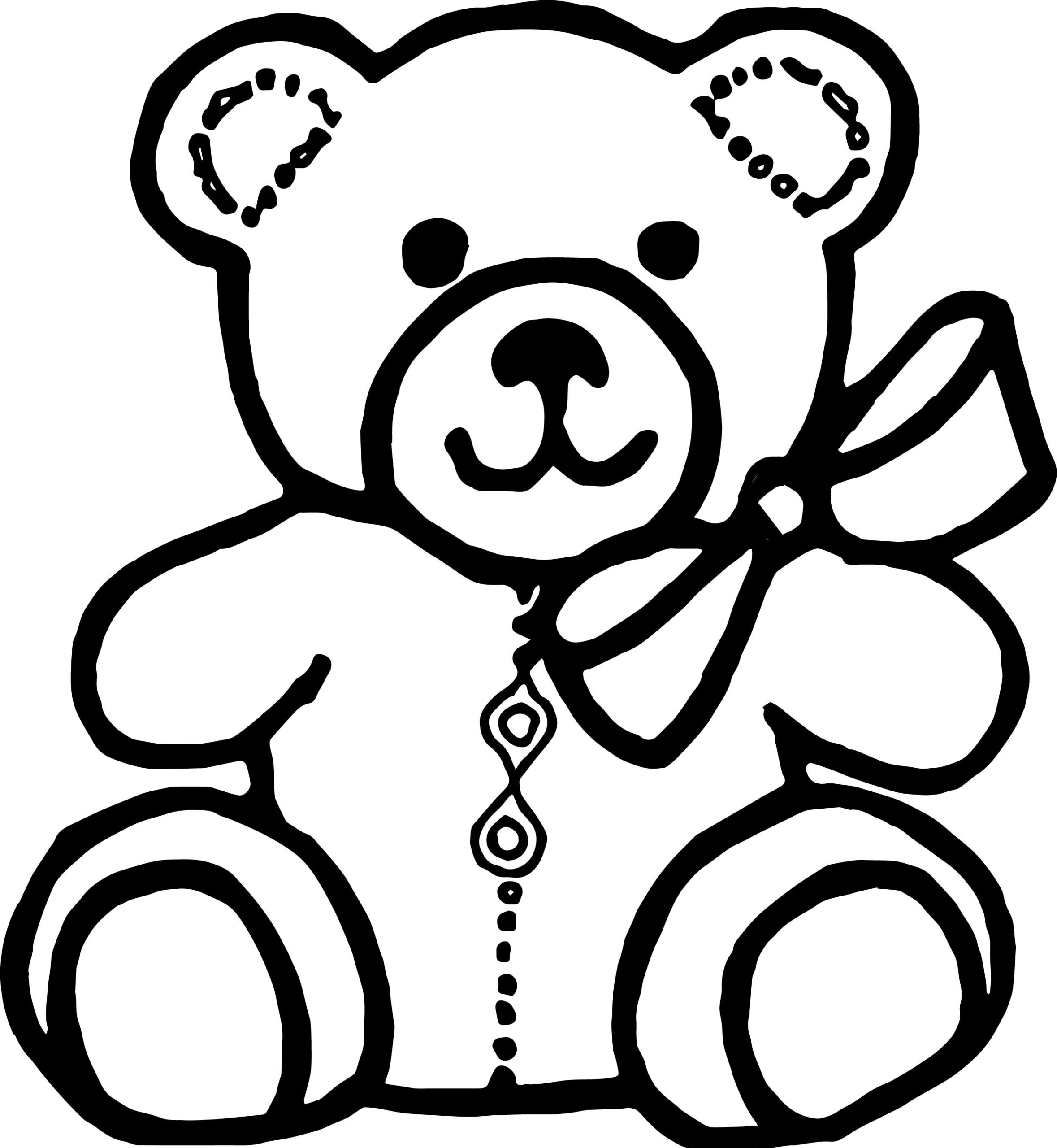 simple teddy bear coloring pages
