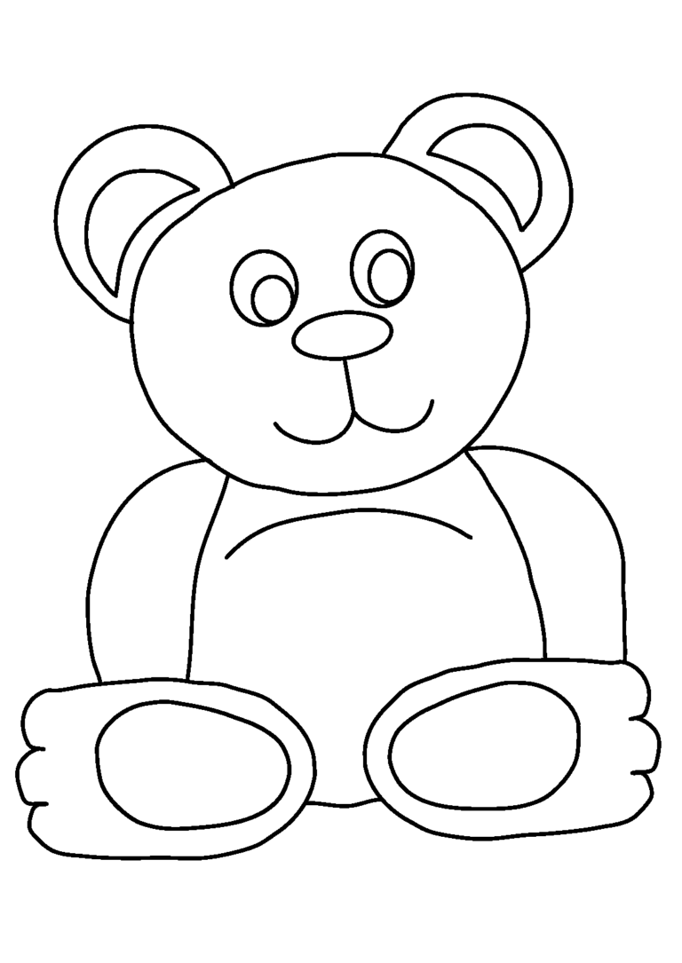 Cute Teddy Bear Coloring Pages Pdf - Coloringfolder.com