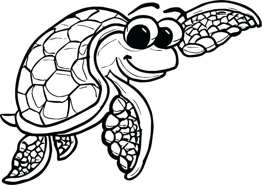 cute turtle coloring pages