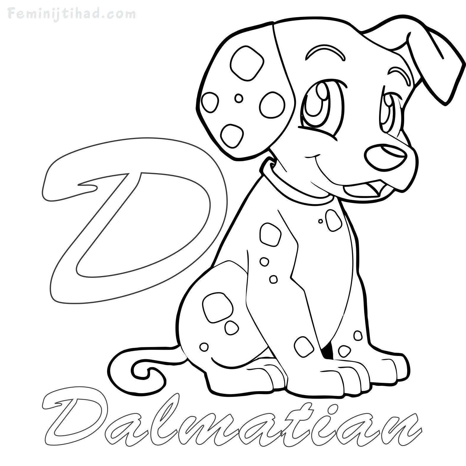 dalmatian dog coloring page