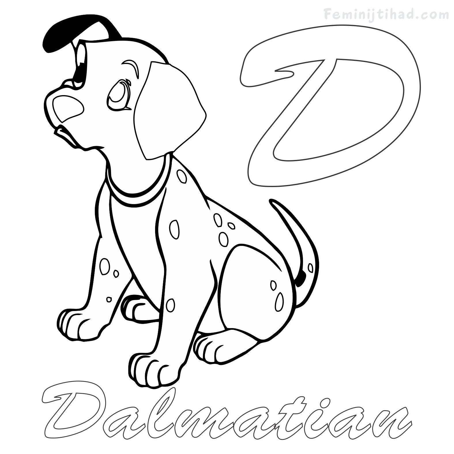 dalmatian puppy coloring page