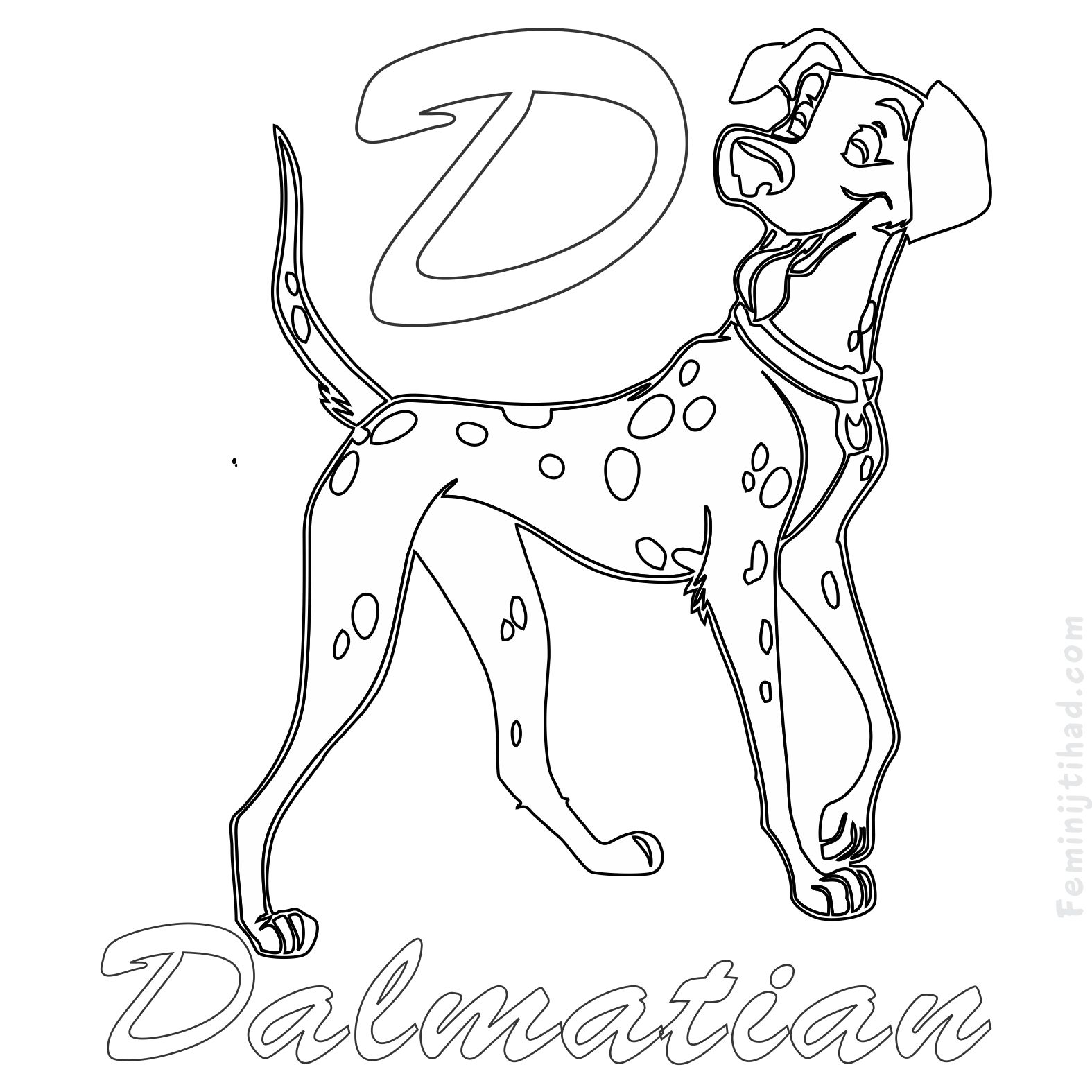 dalmation coloring page online