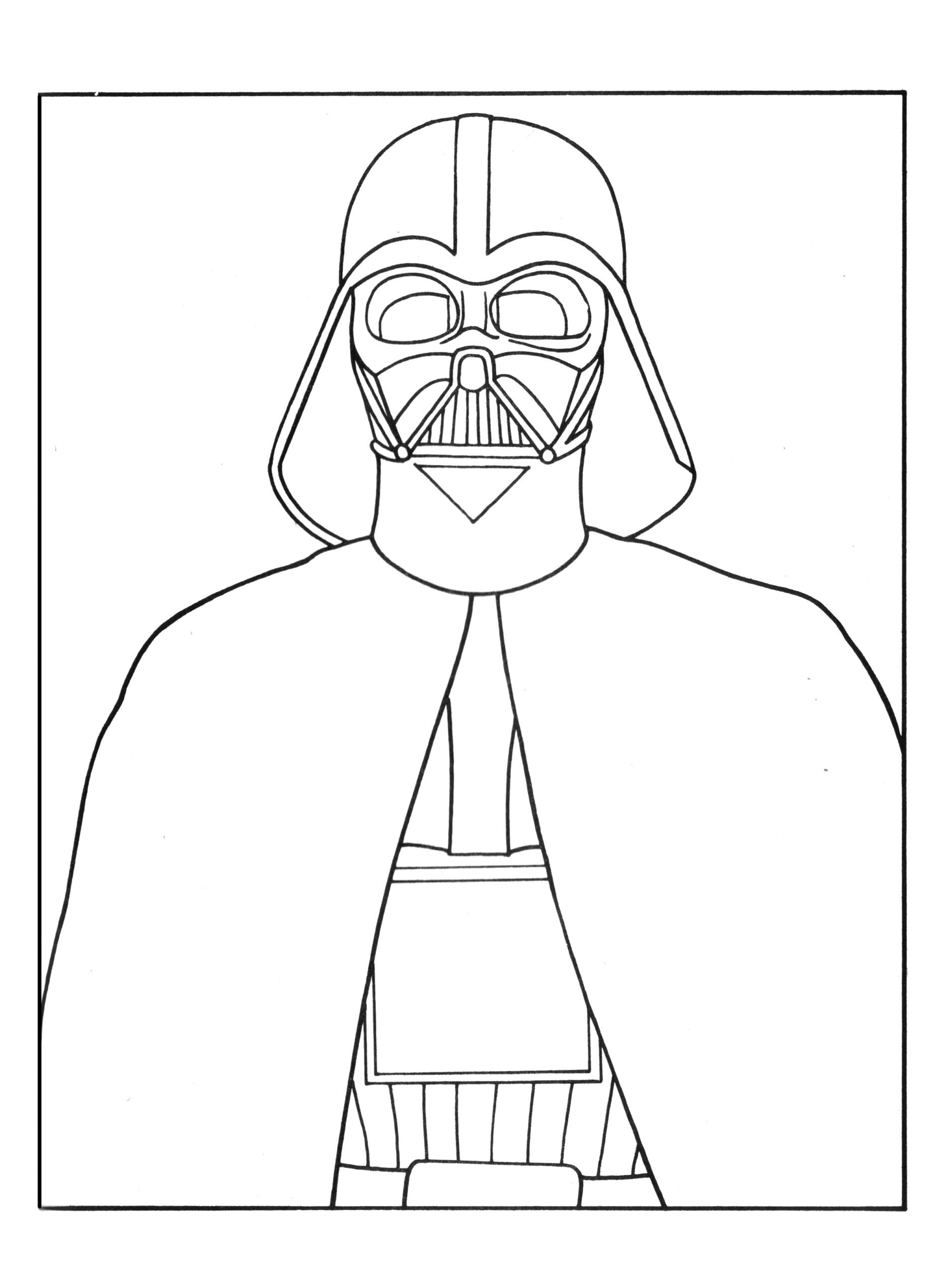 coloring pages of darth vader