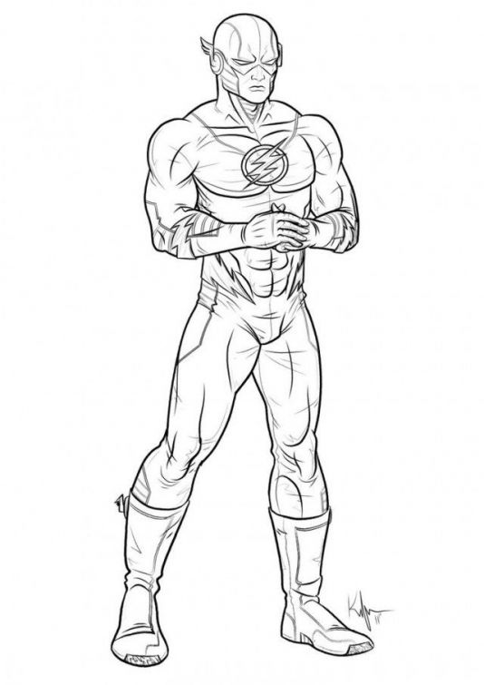 dc flash coloring pages