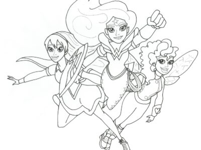 coloring pages for kids of dc superhero girls