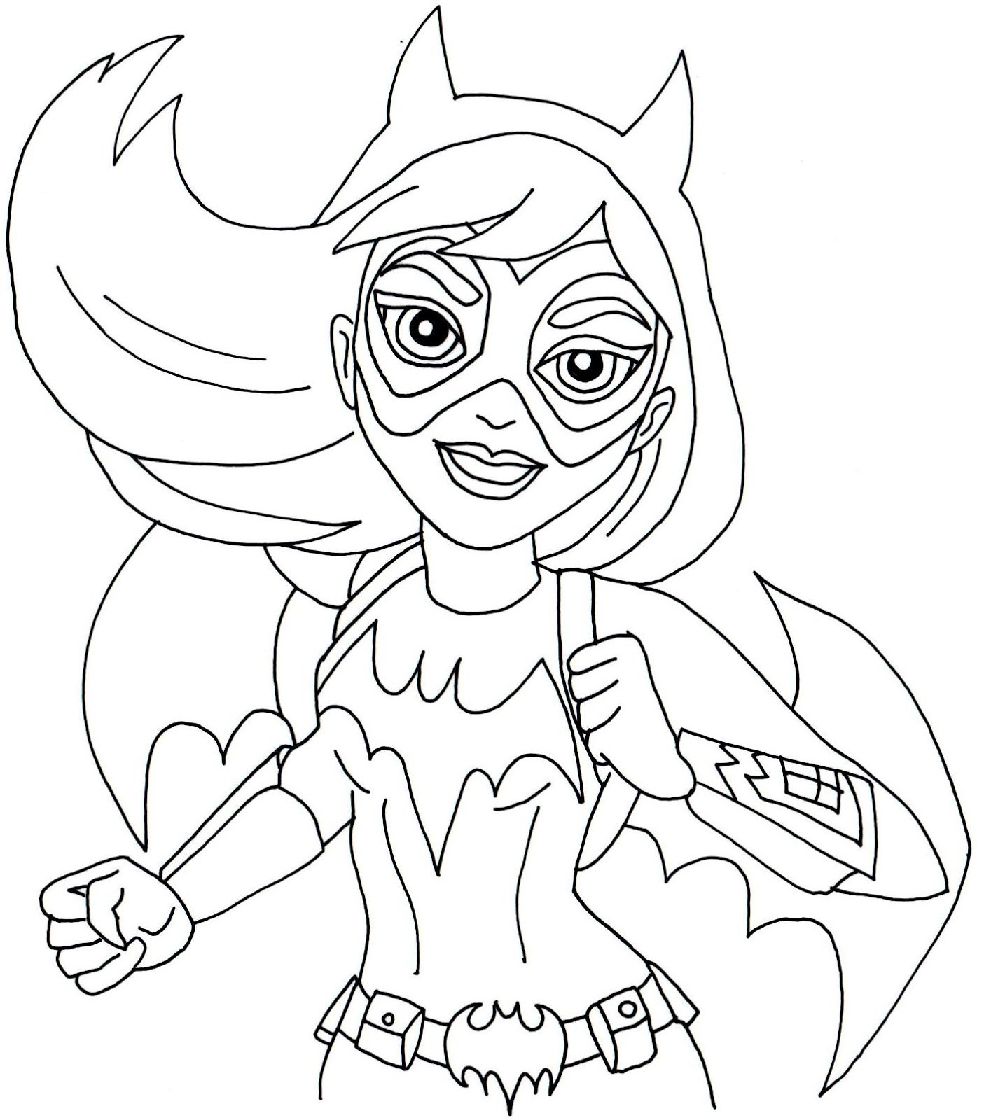 coloring pages of dc superhero girls for girls kids bat girl