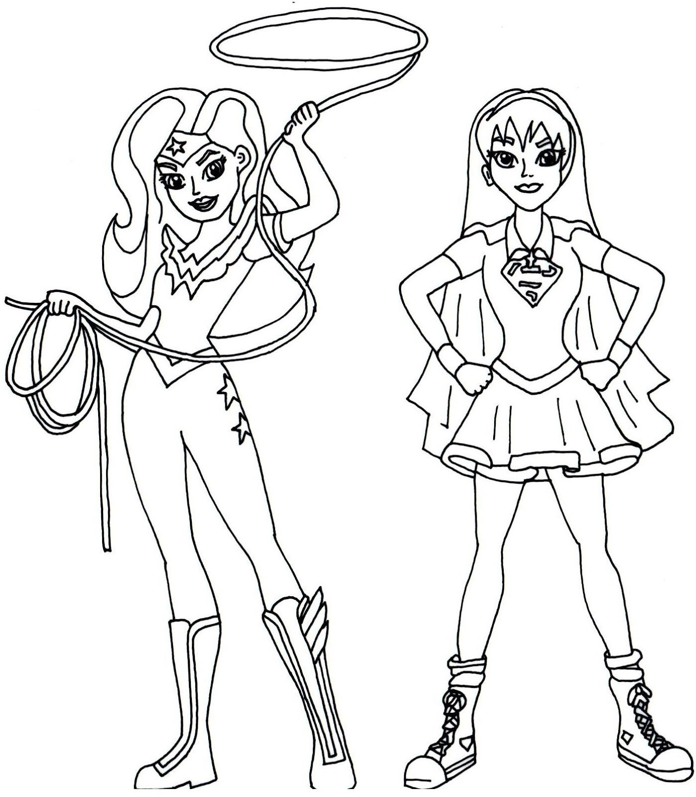 dc superhero girls coloring pages free