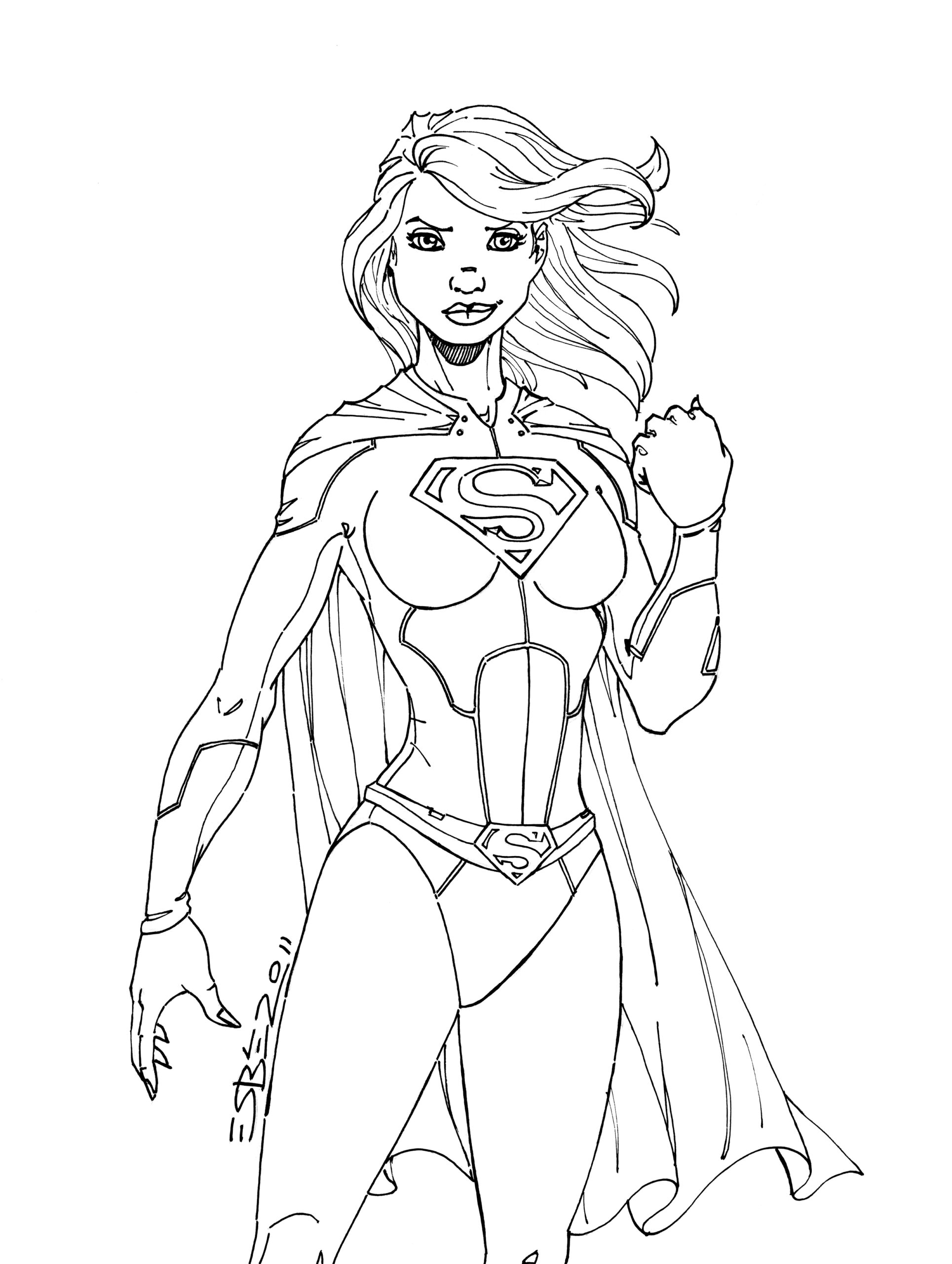 dc superhero girls coloring pages supergirl