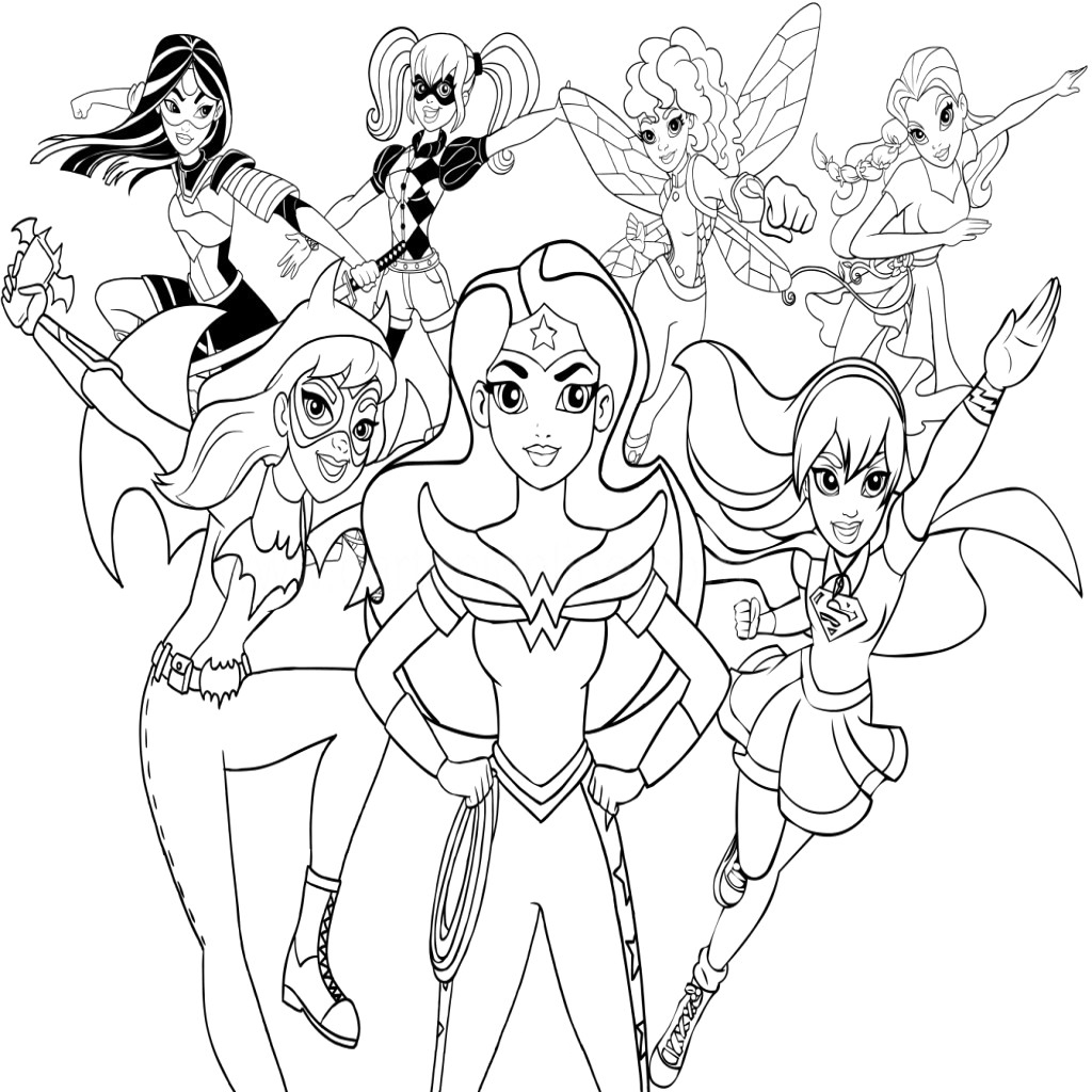 dc superhero girls coloring pages