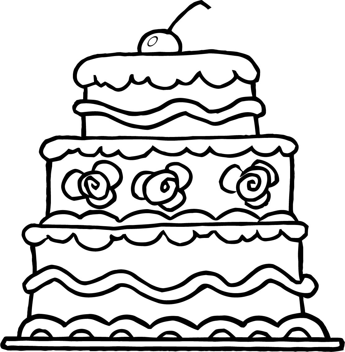 coloring pages cake