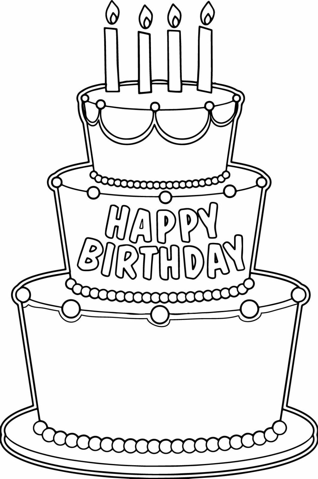 Delicious Cake Coloring Pages Pdf Free - Coloringfolder.com