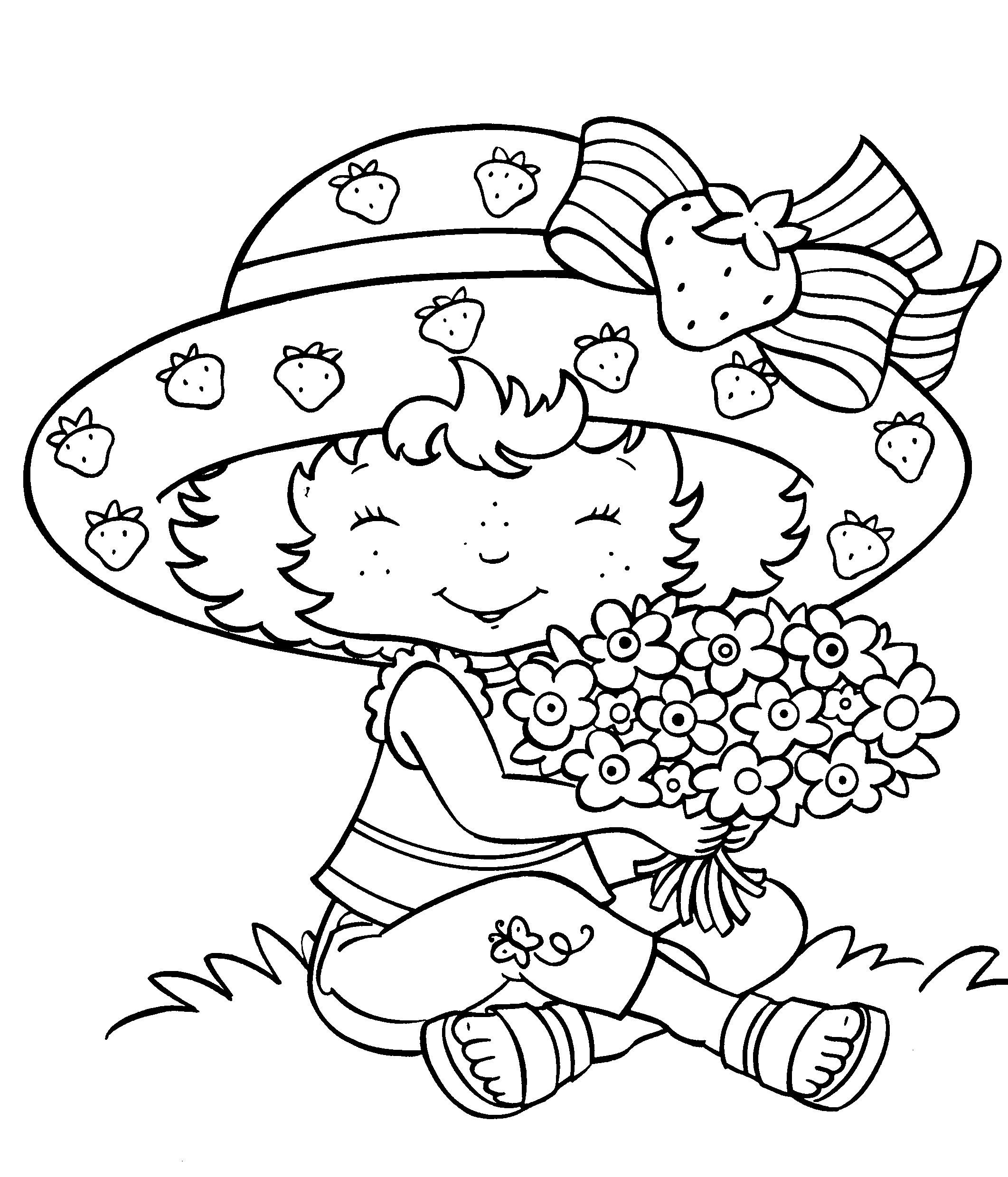 straberry short cake coloring pages