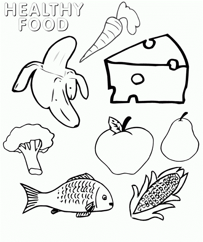 Delicious Food Coloring Pages Pdf - Coloringfolder.com