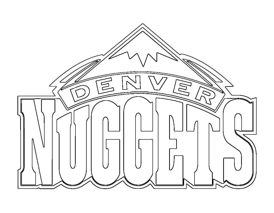 nba denver nuggets logo coloring page