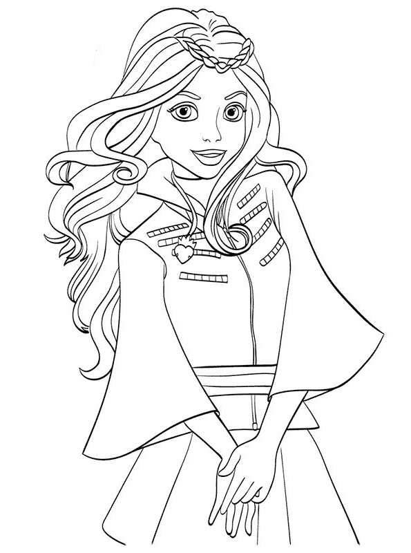 descendants coloring pages mal and evie
