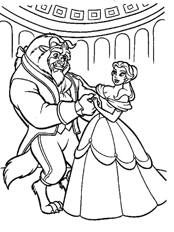 disney beauty and the beast coloring pages