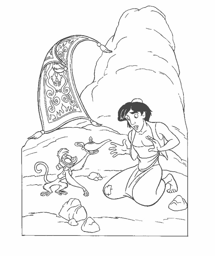 disney coloring pages aladdin