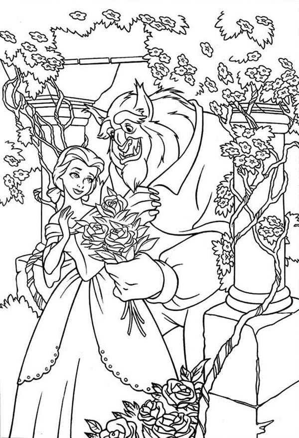 disney coloring pages beauty and the beast