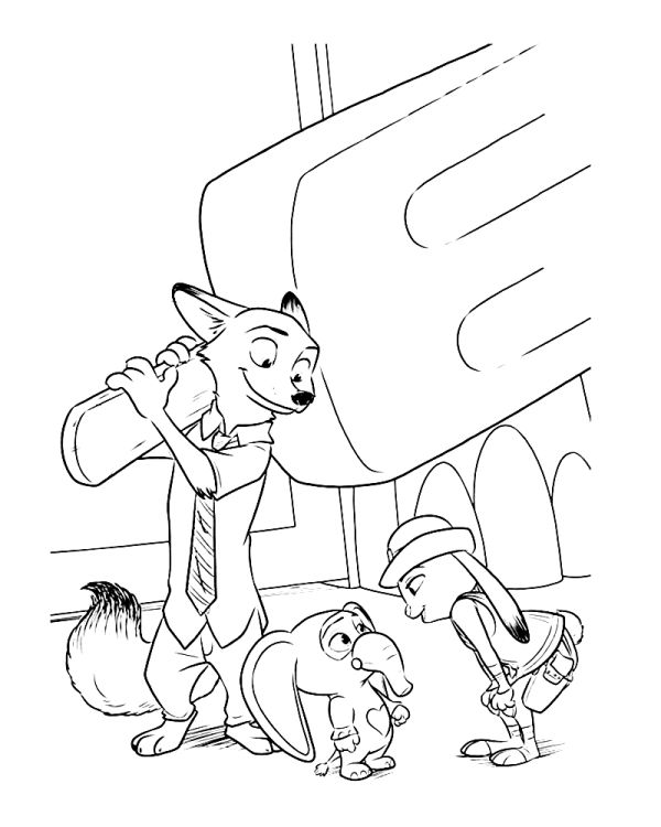 disney coloring pages zootopia