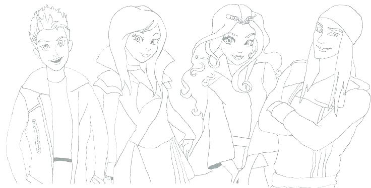 disney descendants coloring pages