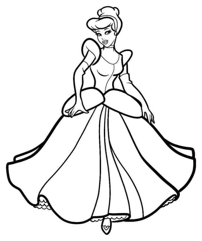 disney princess cinderella coloring pages