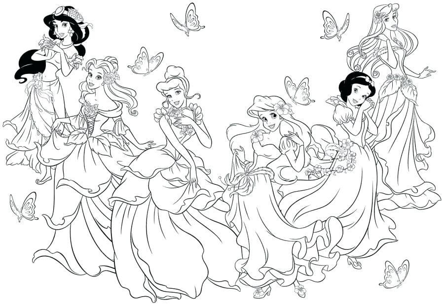 disney princess coloring pages for kids